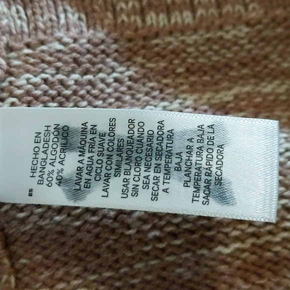 Joe Fresh| NWT Brown and White Patterned Cardigan With Buttons Cotton Blend - Picture 14 of 15